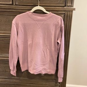 Dusty rose crew neck sweatshirt